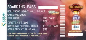 karan group holi colour carnival standard Ticket